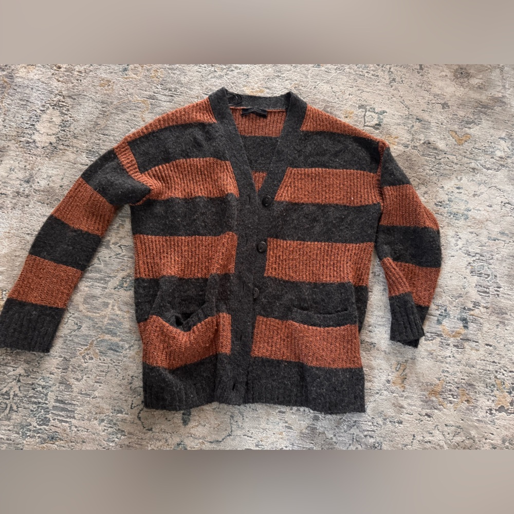 All Saints Charcoal and Rust Knit Sweater Size S - Picture 2 of 4